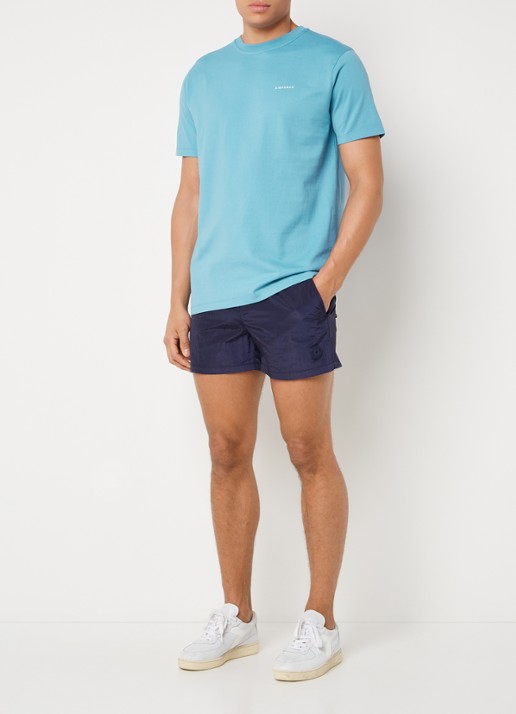 Airforce T-shirt van  katoen met logo - voorkant lichtblauw