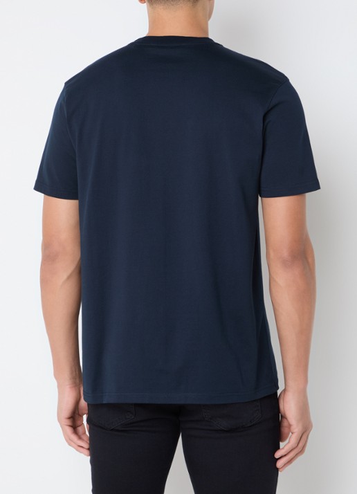 Airforce T-shirt van  katoen met logo - achterkant donkerblauw