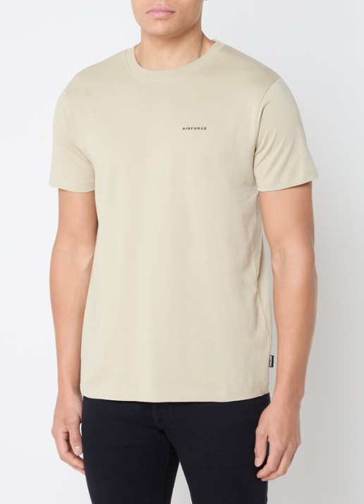Airforce T-shirt van  katoen met logo - detail 4 lichtgroen