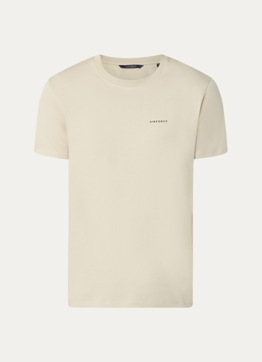 Airforce T-shirt van  katoen met logo - voorkant lichtgroen