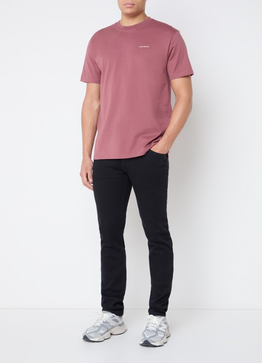 Airforce T-shirt van  katoen met logo - voorkant 2 bordeauxrood
