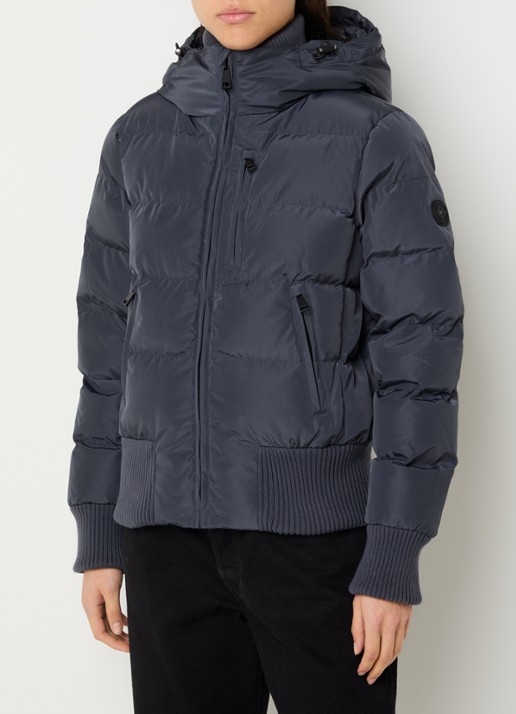 Airforce Taos gewatteerd jack met capuchon en ritszakken - detail 4 donkerblauw