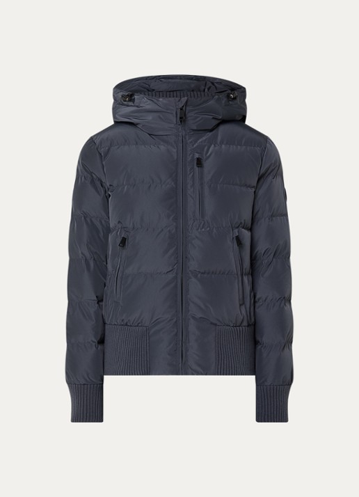 Airforce Taos gewatteerd jack met capuchon en ritszakken - voorkant donkerblauw