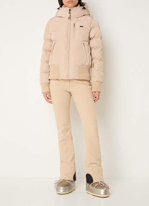 Airforce Taos ski-jas met ritszakken en capuchon - voorkant 6 beige