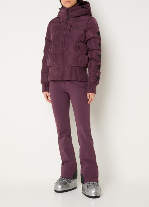 Airforce Taos ski-jas met ritszakken en capuchon - voorkant 3 aubergine