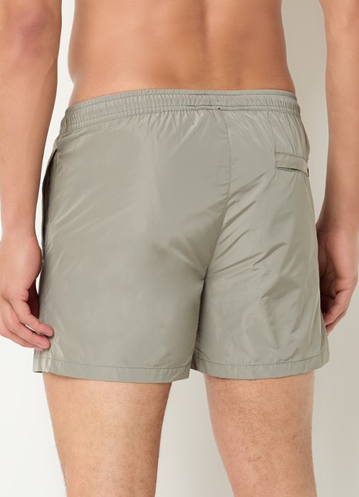 Airforce Zwemshorts met logo en steekzakken - achterkant 4 olijfgroen