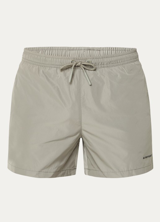 Airforce Zwemshorts met logo en steekzakken - voorkant 2 olijfgroen