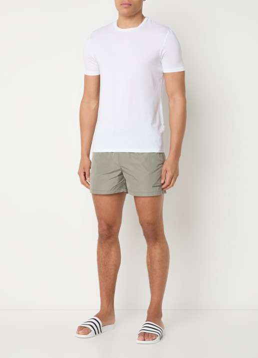 Airforce Zwemshorts met logo en steekzakken - voorkant 3 olijfgroen
