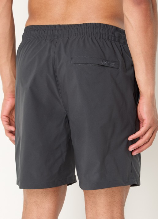 Airforce Zwemshorts met logo en steekzakken - achterkant 2 antraciet