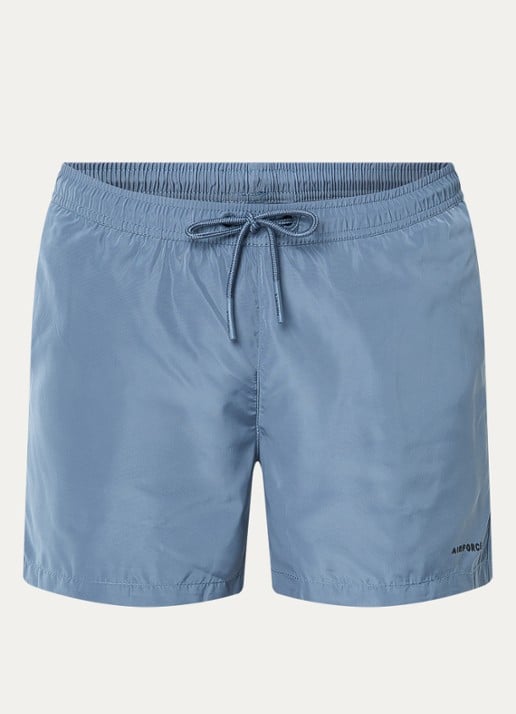 Airforce Zwemshorts met logo - voorkant 2 staalblauw