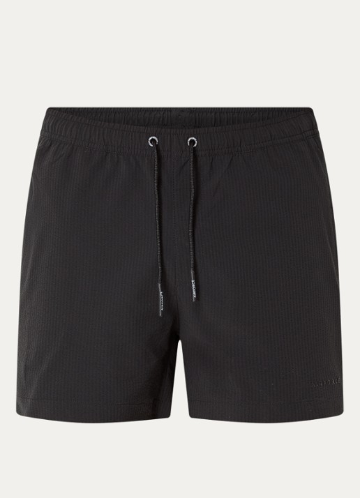 Airforce Zwemshorts met structuur en logo - voorkant zwart