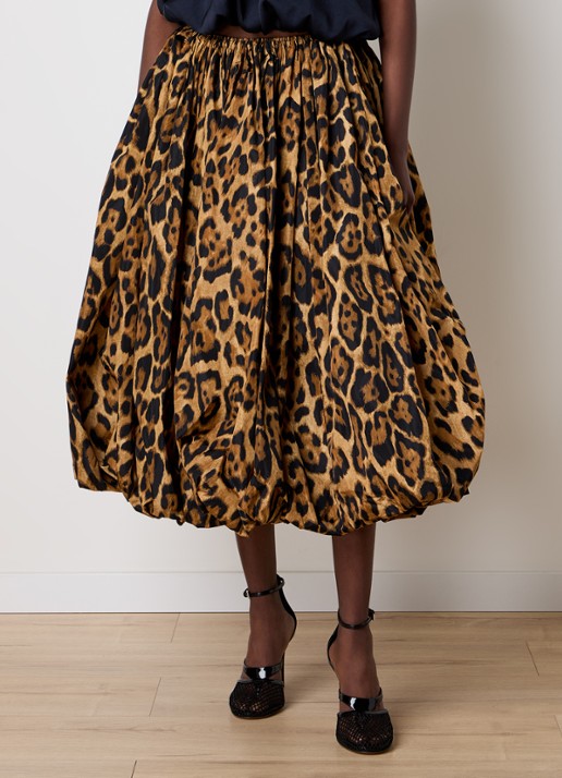 Alaïa A-lijn midi rok met panterprint