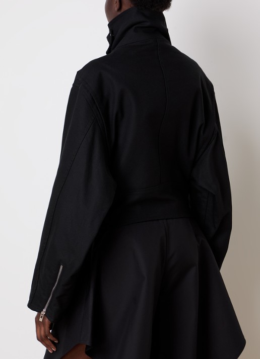 Alaïa Bikerjack met ceintuur - achterkant 3 zwart