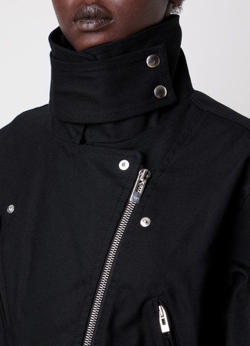 Alaïa Bikerjack met ceintuur - detail 6 zwart