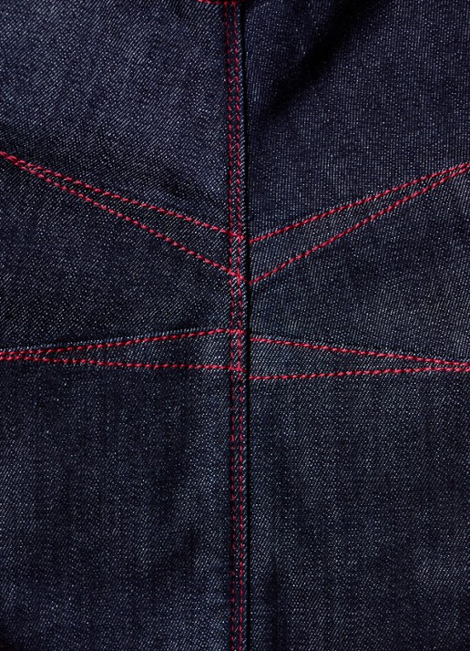 Alaïa Body van chambray met rugdecolleté  - detail 5 indigo