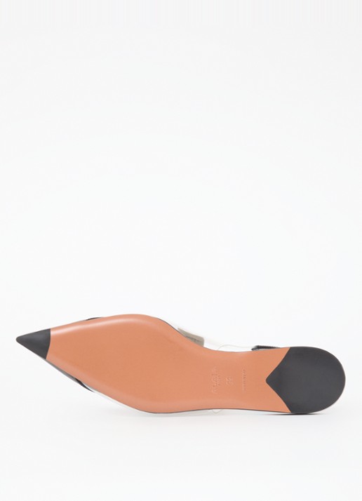 Alaïa Heart slingback met kalfsleren details - detail 6 zwart