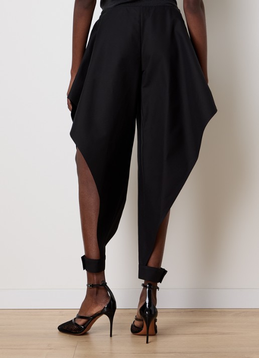 Alaïa High waist loose fit broek met cut-out detail - achterkant 5 zwart