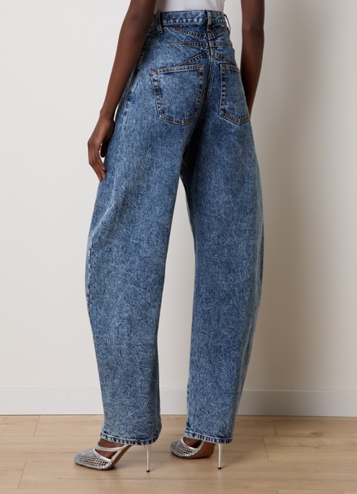 Alaïa High waist loose fit jeans met medium wassing - achterkant 6 indigo