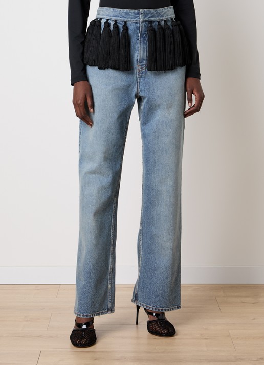 Alaïa High waist loose fit jeans met medium wassing