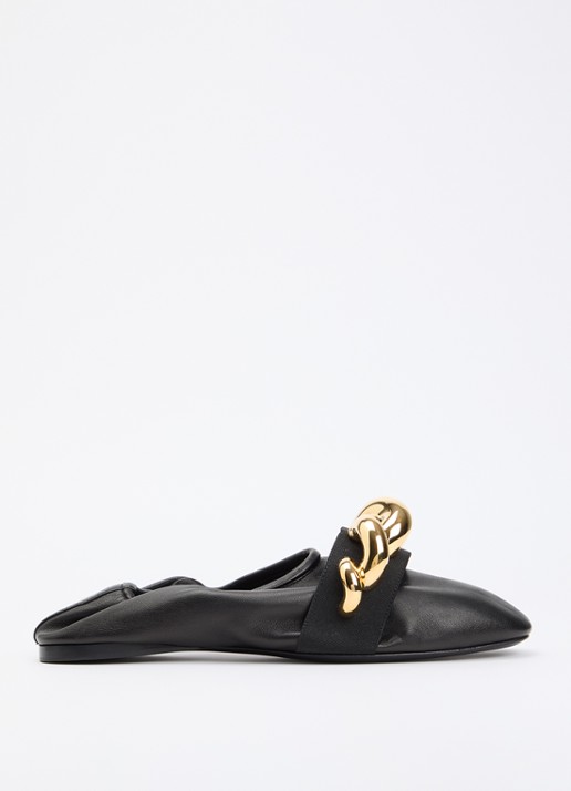 Alaïa Jewel ballerina van lamsleer met kettingdetail