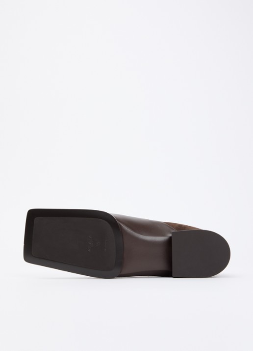 Alaïa Loafer van kalfsleer - detail 5 donkerbruin