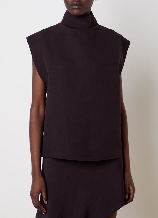 Alaïa Mouwloze top met col