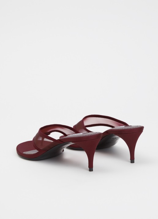 Alaïa Muiltje van mesh - achterkant 2 bordeauxrood