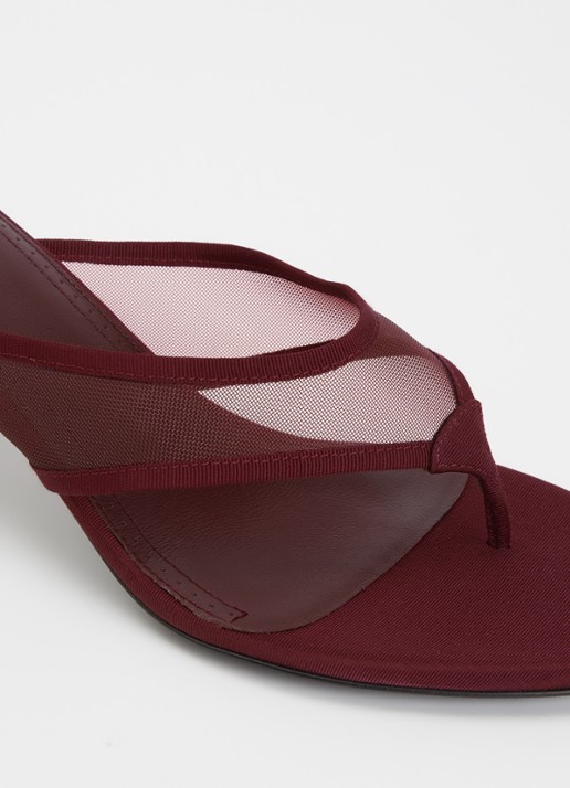 Alaïa Muiltje van mesh - detail 6 bordeauxrood