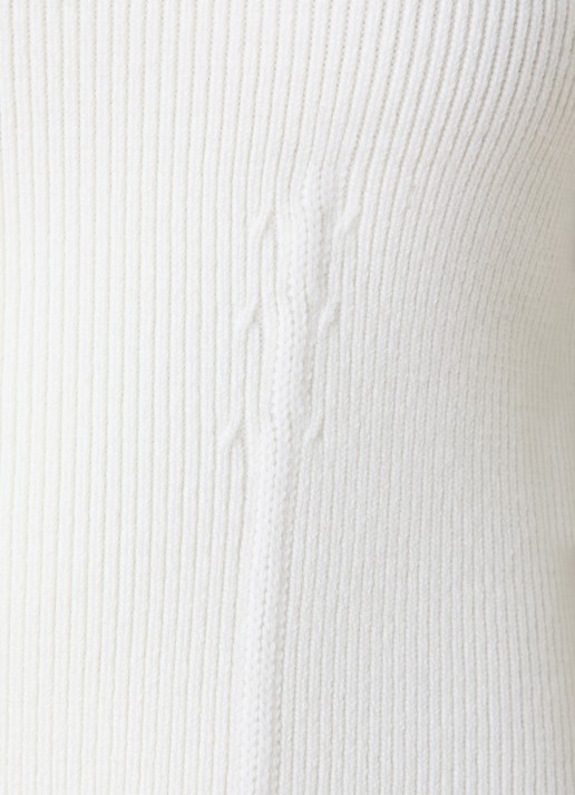 Alaïa Ribgebreide top in wolblend - detail 3 wit