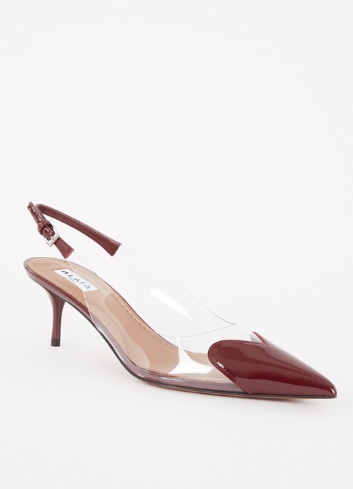 Alaïa Slingback met kalfsleren details en lakfinish