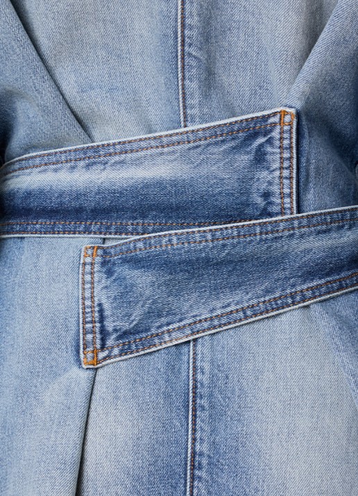 Alaïa Straight fit jumpsuit van denim - detail 2 indigo
