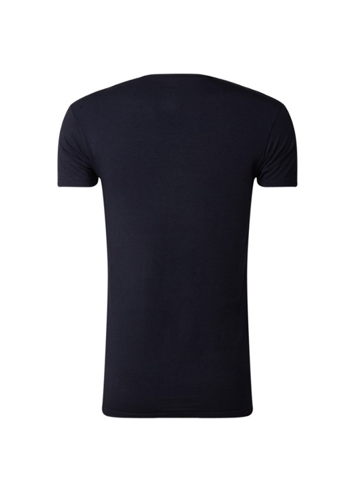 Alan Red Baltimore T-shirt van bamboo met V-hals  - achterkant 2 donkerblauw