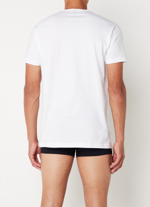 Alan Red Derby T-shirt met ronde hals in 2-pack - achterkant 3 wit