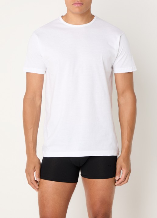 Alan Red Derby T-shirt met ronde hals in 3-pack - voorkant 4 wit