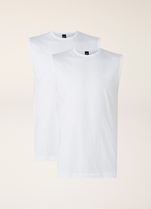 Alan Red Montana tanktop met ronde hals in 2-pack - voorkant 2 wit