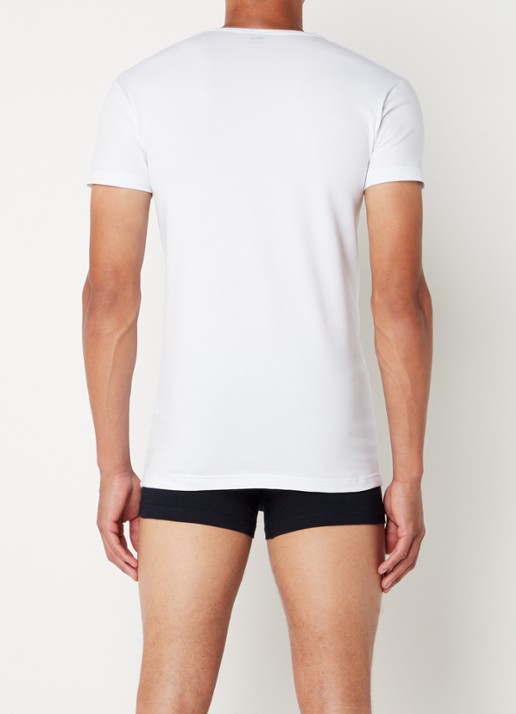 Alan Red Oklahoma body fit T-shirt met V-hals in 2-pack - achterkant wit