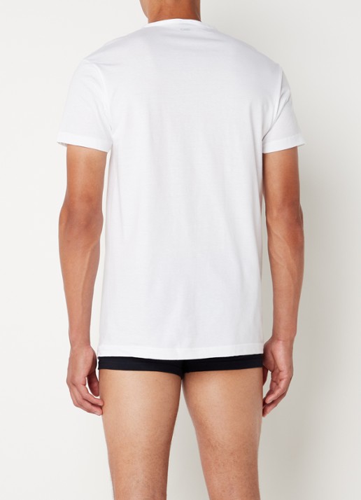 Alan Red Vermont regular fit T-shirt met V-hals in 2-pack - achterkant wit