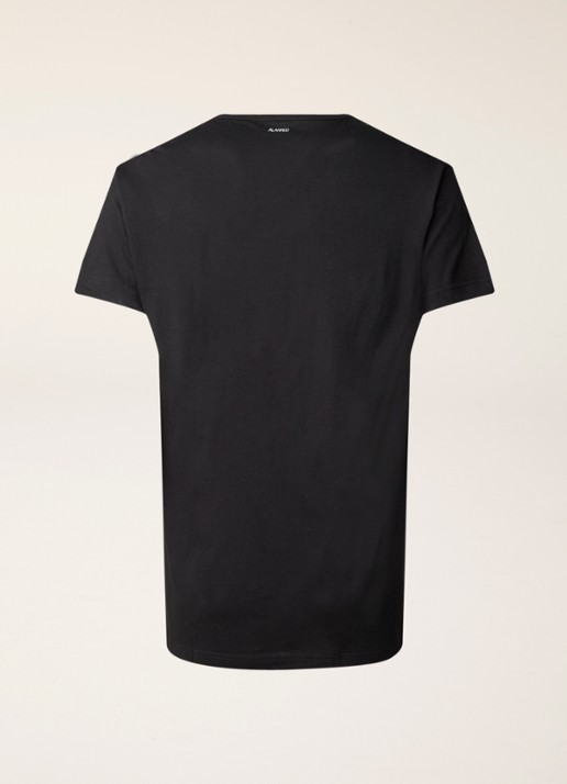 Alan Red Vermont T-shirt met V-hals in 2-pack - achterkant zwart