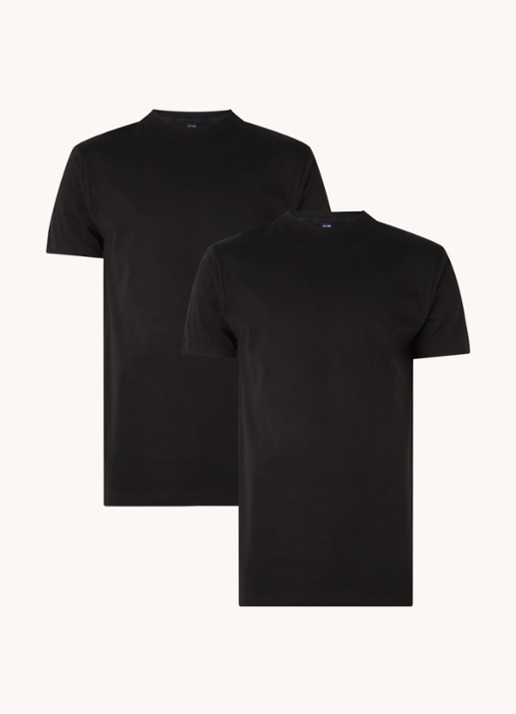 Alan Red Virgina T-shirt met ronde hals in 2-pack - voorkant 3 zwart