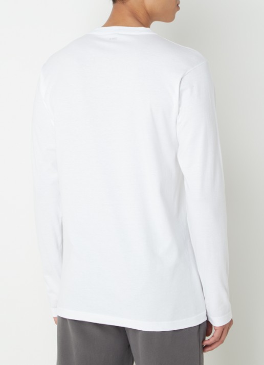 Alan Red Virginia longsleeve met ronde hals in 2-pack - achterkant wit