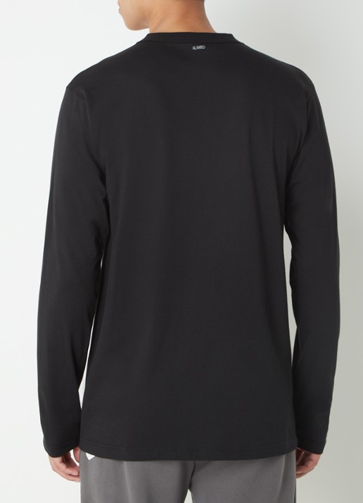 Alan Red Virginia longsleeve met ronde hals in 2-pack - achterkant zwart