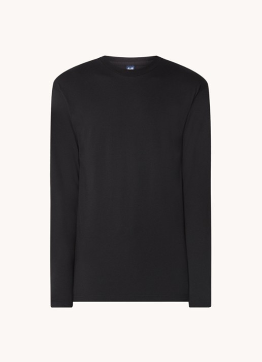 Alan Red Virginia longsleeve met ronde hals in 2-pack - voorkant 3 zwart
