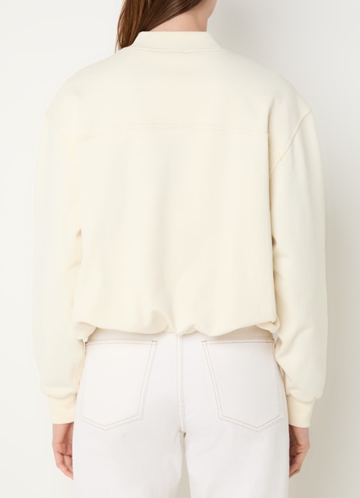 alchemist Daria sweatvest met steekzakken en logoborduring - achterkant 4 beige