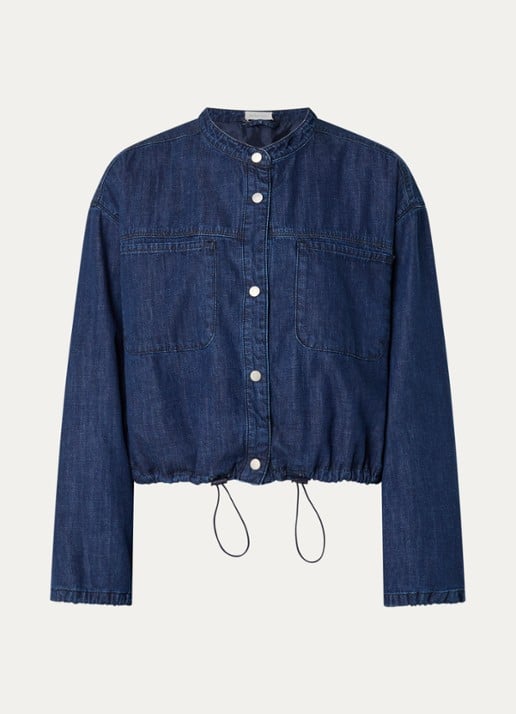 alchemist Devi blouse van denim met borstzak - voorkant 3 indigo