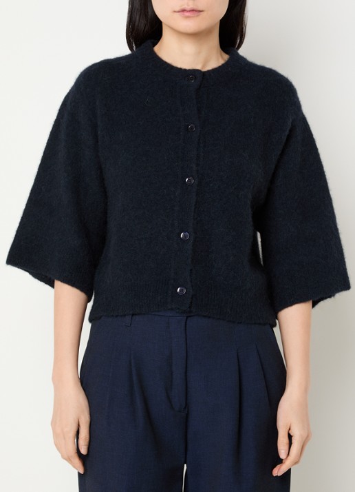 alchemist Fijngebreid vest in alpaca wolblend
