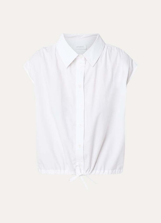 alchemist Flora blouse met kraag - voorkant wit