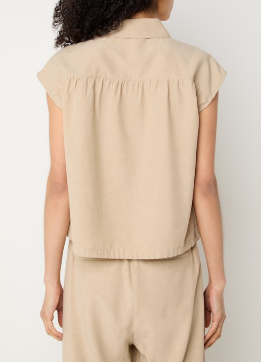 alchemist Flora blouse met kraag - achterkant 2 beige