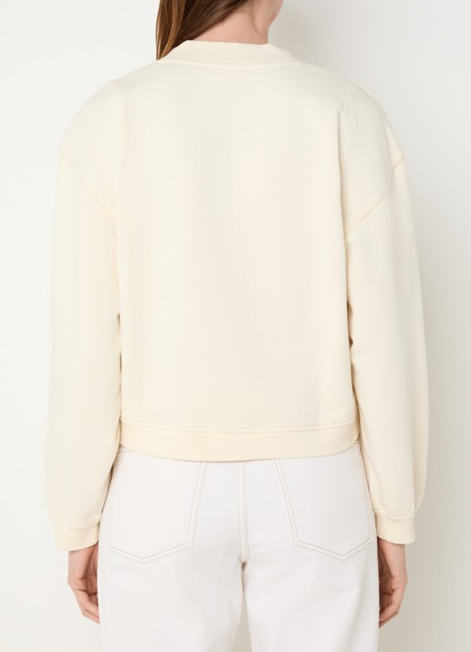 alchemist Gaia sweater met V-hals en logoborduring - achterkant 4 creme