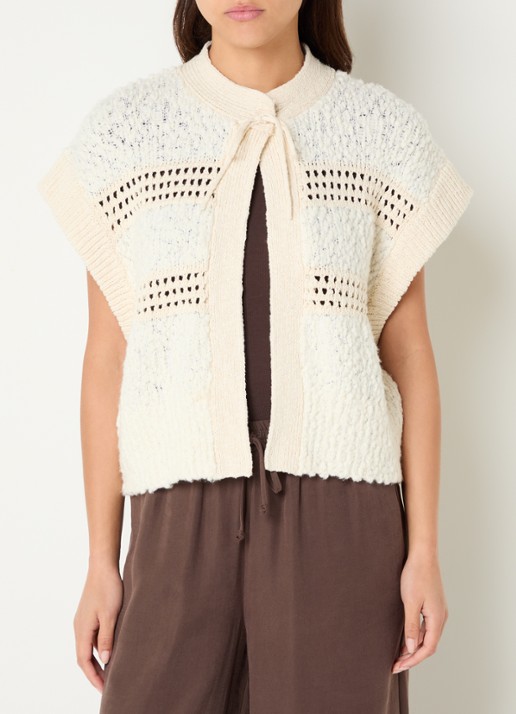 alchemist Grace grofgebreid vest met ronde hals