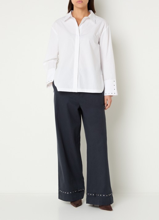 alchemist Isabel blouse met studs - voorkant 2 wit